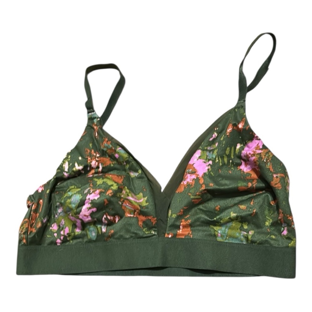 54. Auden NWT Green Floral Bralette